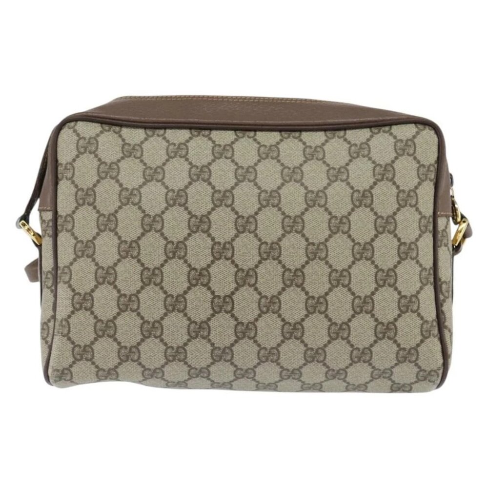 GUCCI GG Supreme Web Sherry Line Shoulder Bag PVC Beige 001 44 6472 Auth 150085 - Picture 2 of 15